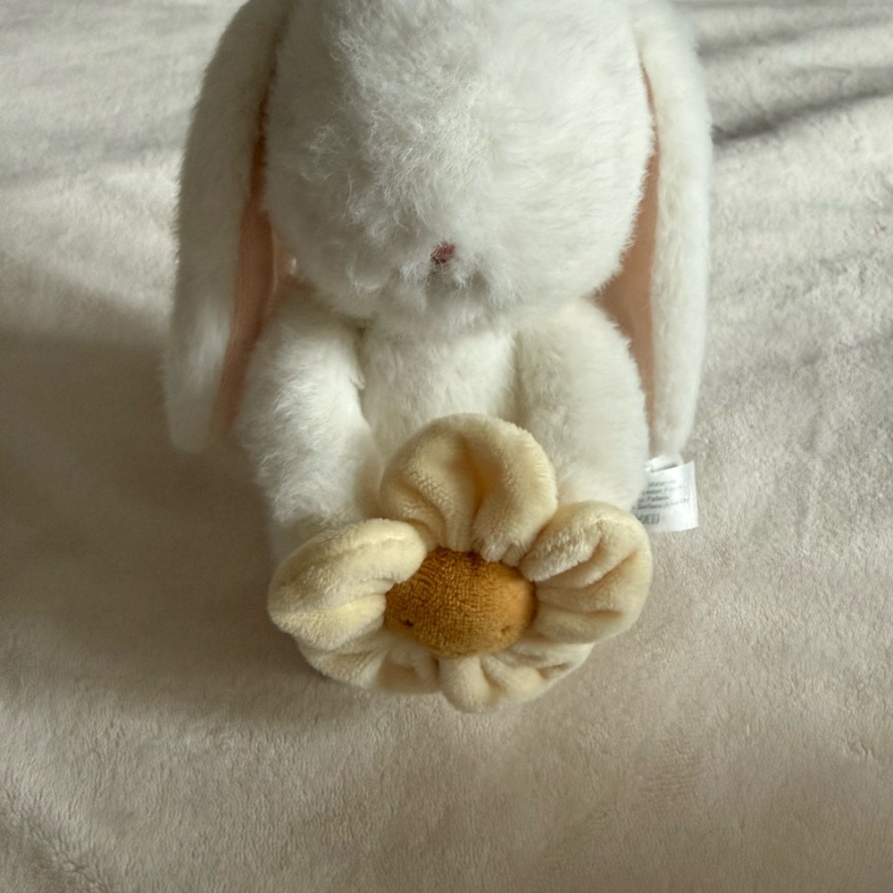 White Bunnies By The Bay Plush Bunny with Flower